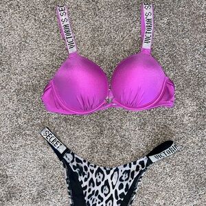 Vs shine strap bikini set